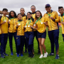 El equipo de atletismo de Bogotá brilló en los I Juegos Bolivarianos de la Juventud en Sucre, Bolivia, con 5 oros, 2 platas y 4 bronces. Foto cortesía Liga de Atletismo de Bogotá.