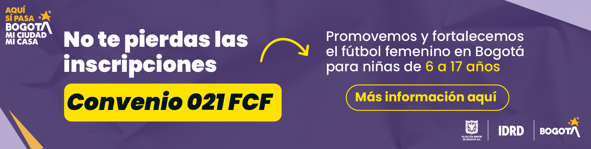 Inscripciones Convenio FCF - IDRD