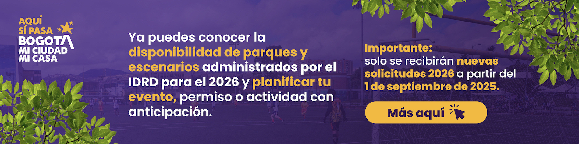 Disponibilidad de parques y escenarios PAE