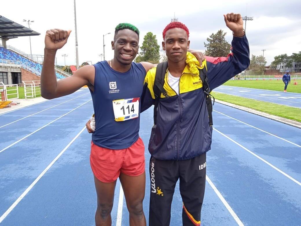 Carlos Palacios (izq.) y Ronal Longa, figuras que correrán el Nacional Interclubes en Bogotá. Foto IDRD.
