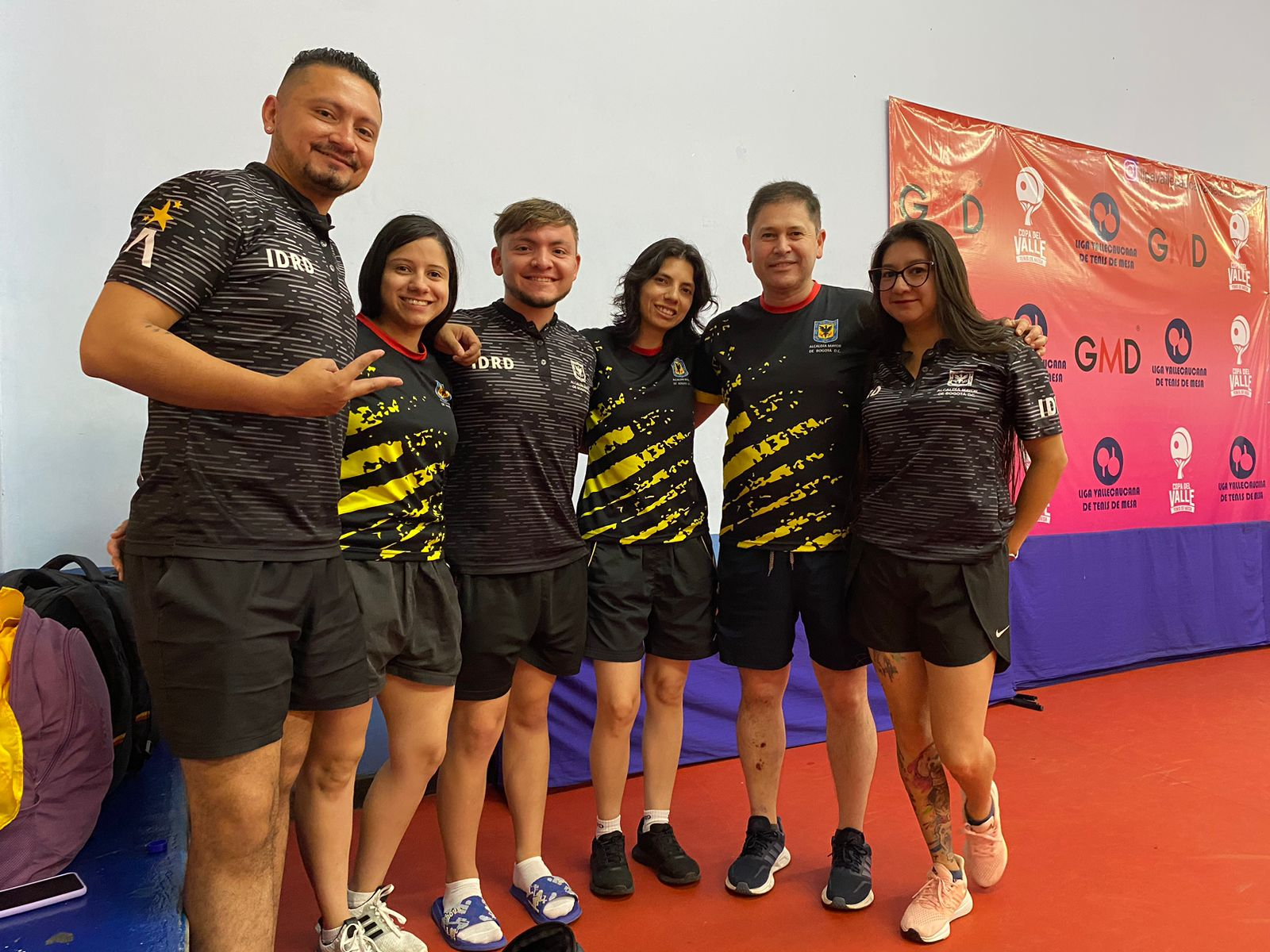 Equipo Bogotá de paratenis de mesa que se destacó en el Prejuegos. Foto IDRD.