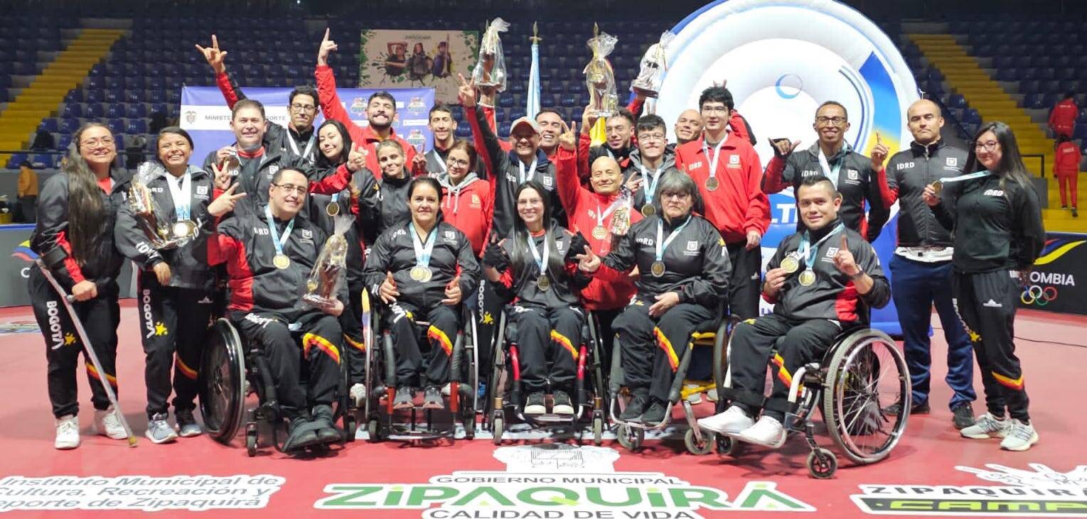 Equipo de paratenis de mesa, campeón del Interligas. Foto IDRD.