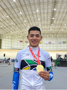 Erick Parra brilló en el Panamericano. Foto cortesía Fedeciclismo.