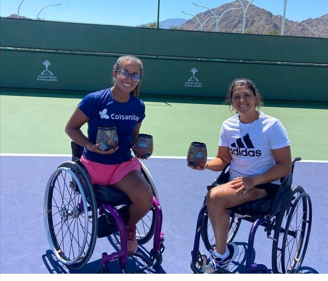 María Angélica Bernal (izq.) y Florencia Moreno ganaron en dobles en Indian Wells. Foto IDRD.