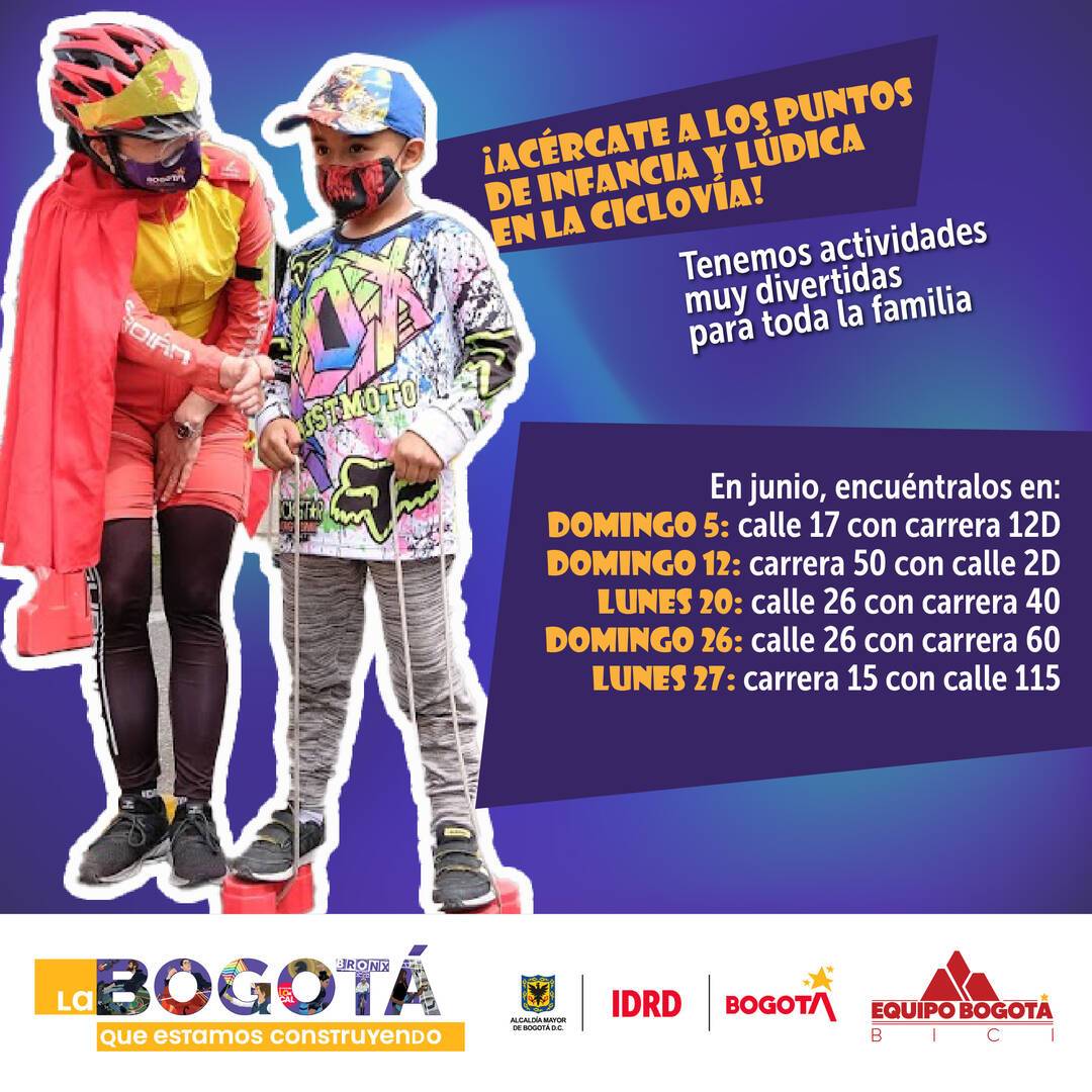 Puntos de Infancia y Lúdica en la Ciclovía