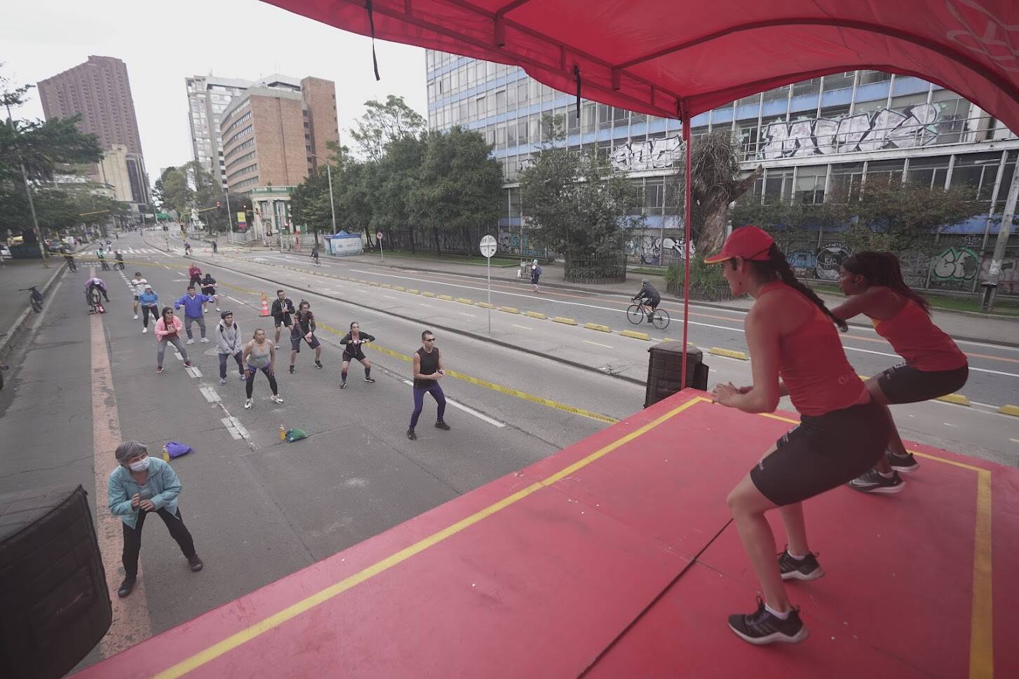 Punto de Recreovía en Ciclovía