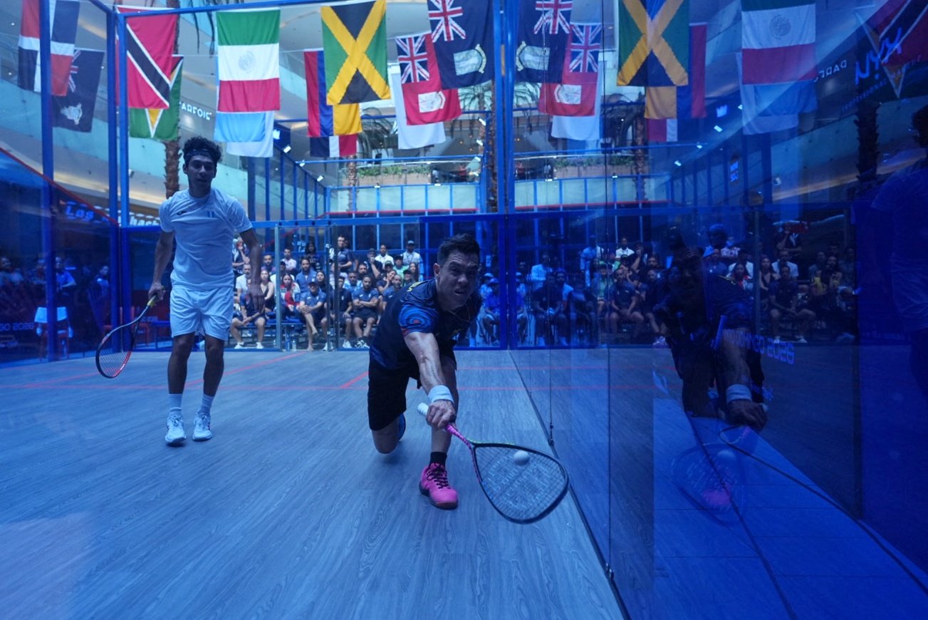 Miguel Ángel Rodríguez (der.), plata en squash, en sus últimos Centroamericanos. 