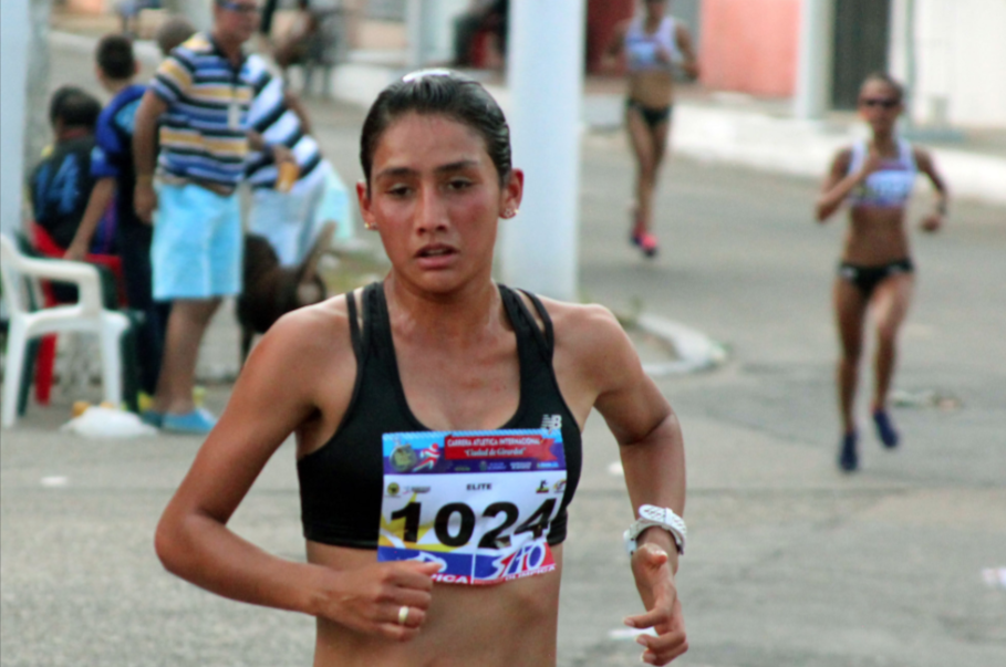 Angie Rocío Orjuela corriendo