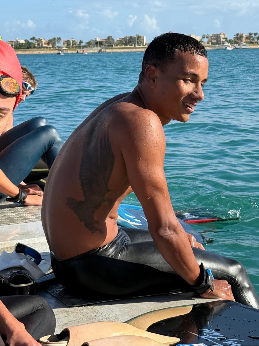 Alexander Jiménez ganó dos oros en el Mundial de Natación con Aletas. Foto cortesía FEDECAS.