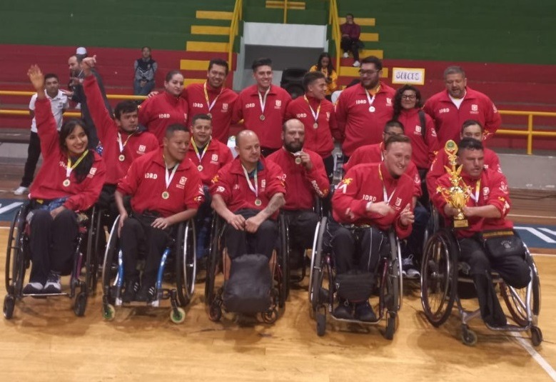 El Equipo Bogotá ganó el Nacional Prejuegos Paranacionales de rugby en silla de ruedas. Foto IDRD.