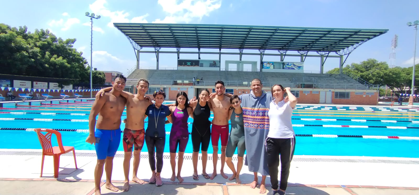 equipo de natación