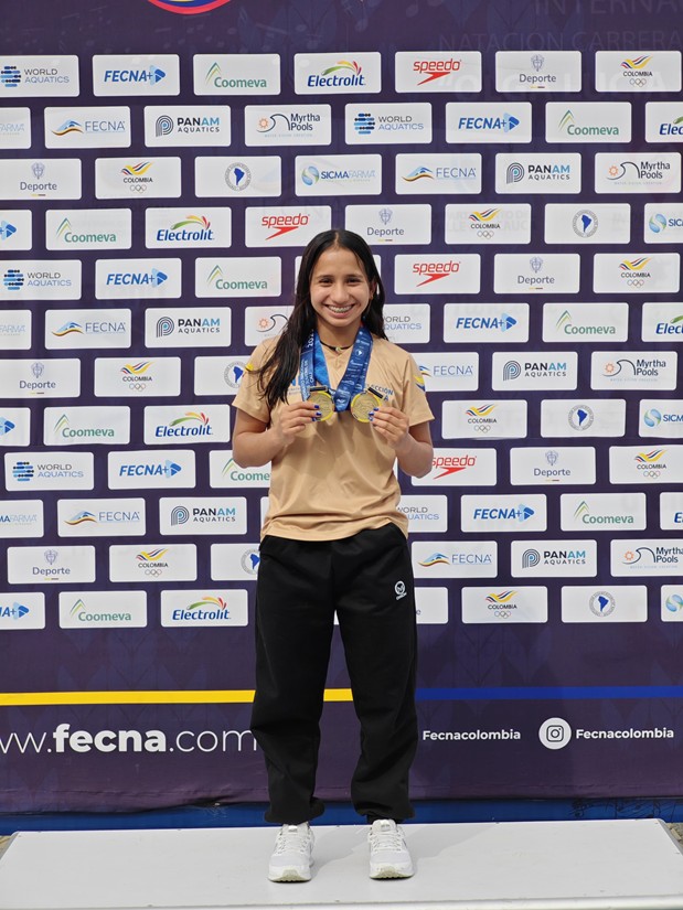 Gabriela Rusinque, figura del Nacional de Clavados. Foto IDRD.