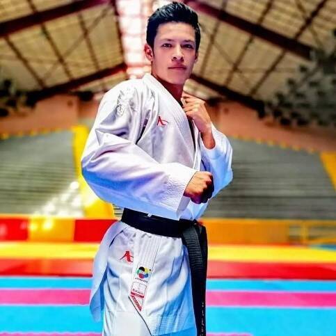 Juan Camilo Fernández, oro en karate kumite -60 kgs. Foto IDRD.