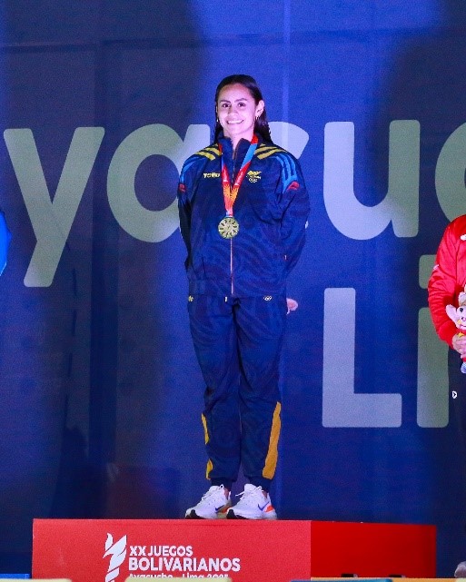 Laura Sofía Melo sumó un oro y llegó a tres en lo que va de los Juegos. Foto cortesía COC.