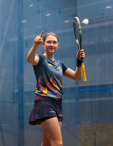 Laura Tovar es la campeona de squash individual femenino. Foto cortesía COC.