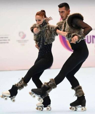 Mireya Sánchez y Leonardo Parrado ganaron medalla de plata en la Copa Mundo de Patinaje Artístico que se disputó en Paraguay. Foto: IDRD.