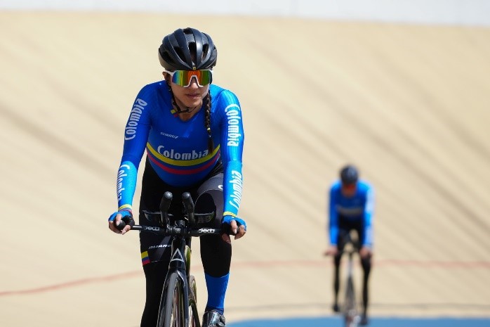 Porte de campeona. Paula Osa, todo un ejemplo como deportista y como mamá. Foto IDRD.
