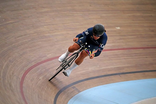 Pinta de campeona. Valeria Hernández, figura del Panamericano. Foto cortesía Fedeciclismo.
