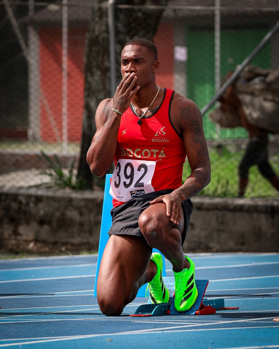Ronal Longa quiere consagrarse en los 100 metros planos en el Mundial. Foto Fecodatle.