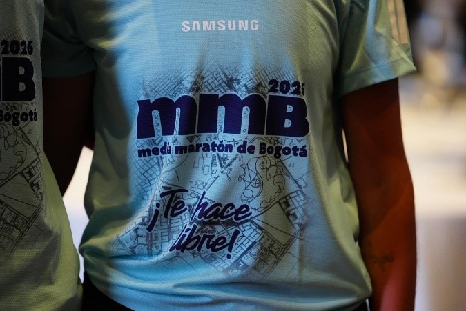 La camiseta oficial de la MMB 2026 es un homenaje a Bogotá. Foto IDRD.