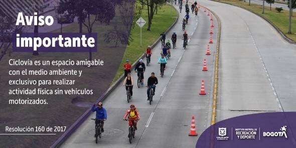 La Ciclovía es un espacio amigable con el medio ambiente