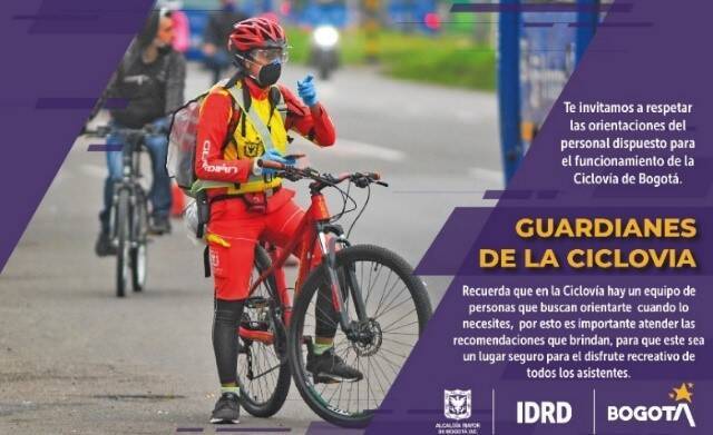 Guardianes de la Ciclovía te ayudan