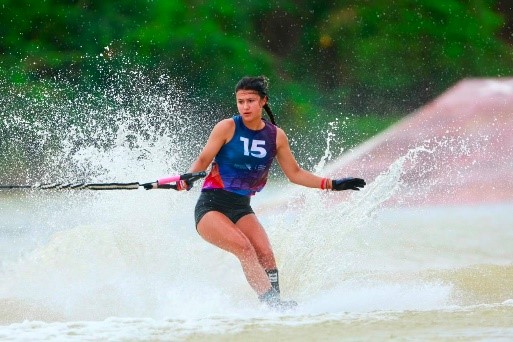 Daniela Verswyvel con 3 oros y 1 plata, la otra gran medallista bogotana. Foto cortesía Panam Sports/Mindeporte.