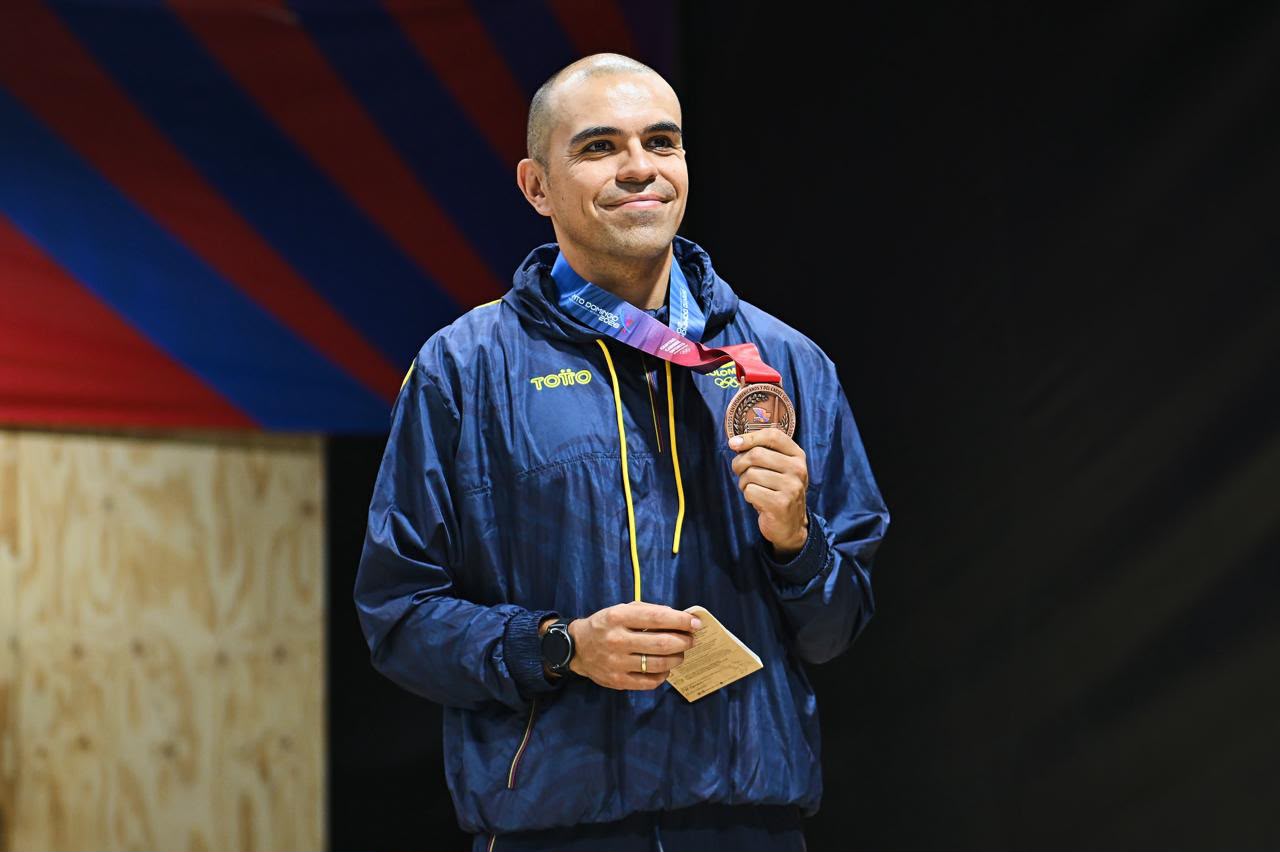 Iván López fe bronce en el tiro deportivo. Foto cortesía Prensa Juegos.