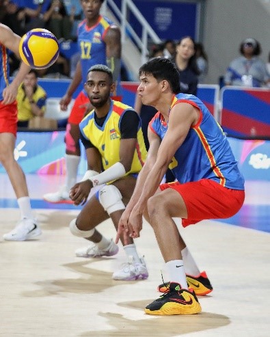 Juan Felipe Castañeda, oro en voleibol con Colombia. Foto cortesía COC. 