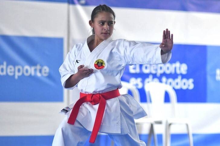 Karen Forero, medalla de oro en karate, en kata individual. Foto IDRD/Andrés ROT.