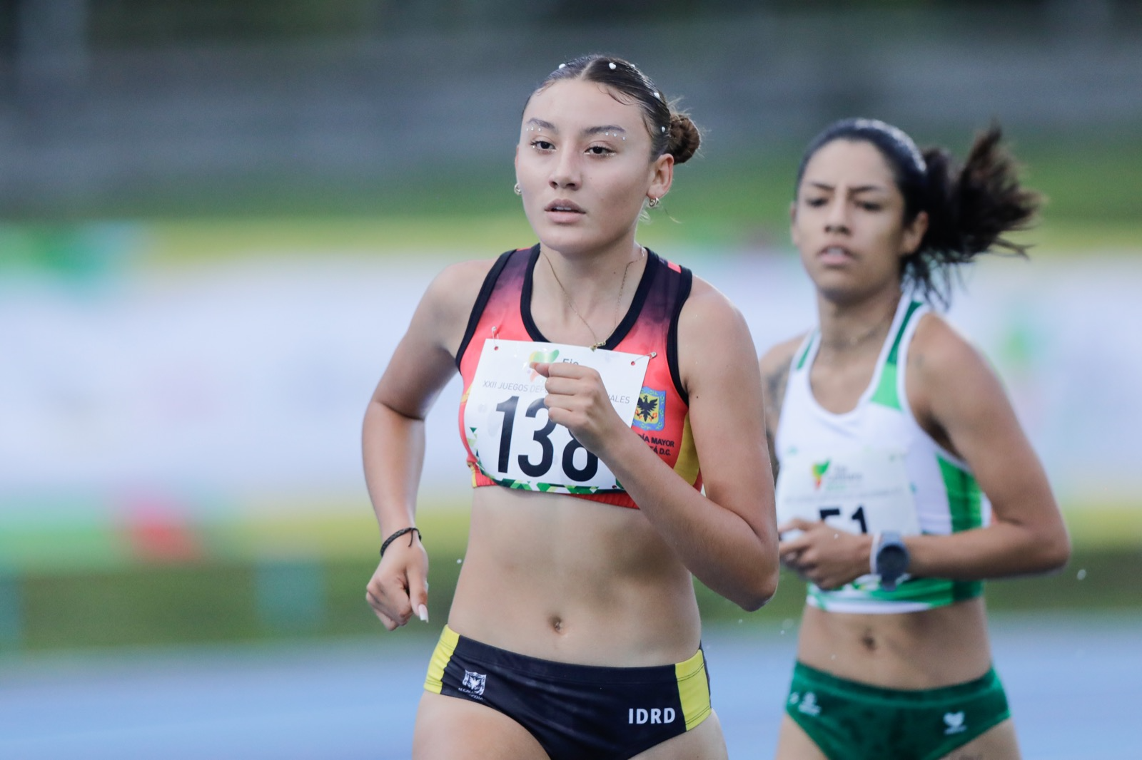 Laura Valentina Camargo, a sus 17 años y sus primeros Juegos, fue bronce en los 3.000 mts obstáculos. Foto IDRD.