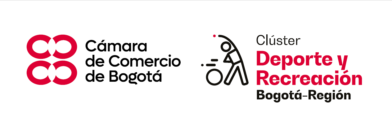 Logo Cámara de Comercio de Bogotá y Clúster del Deporte