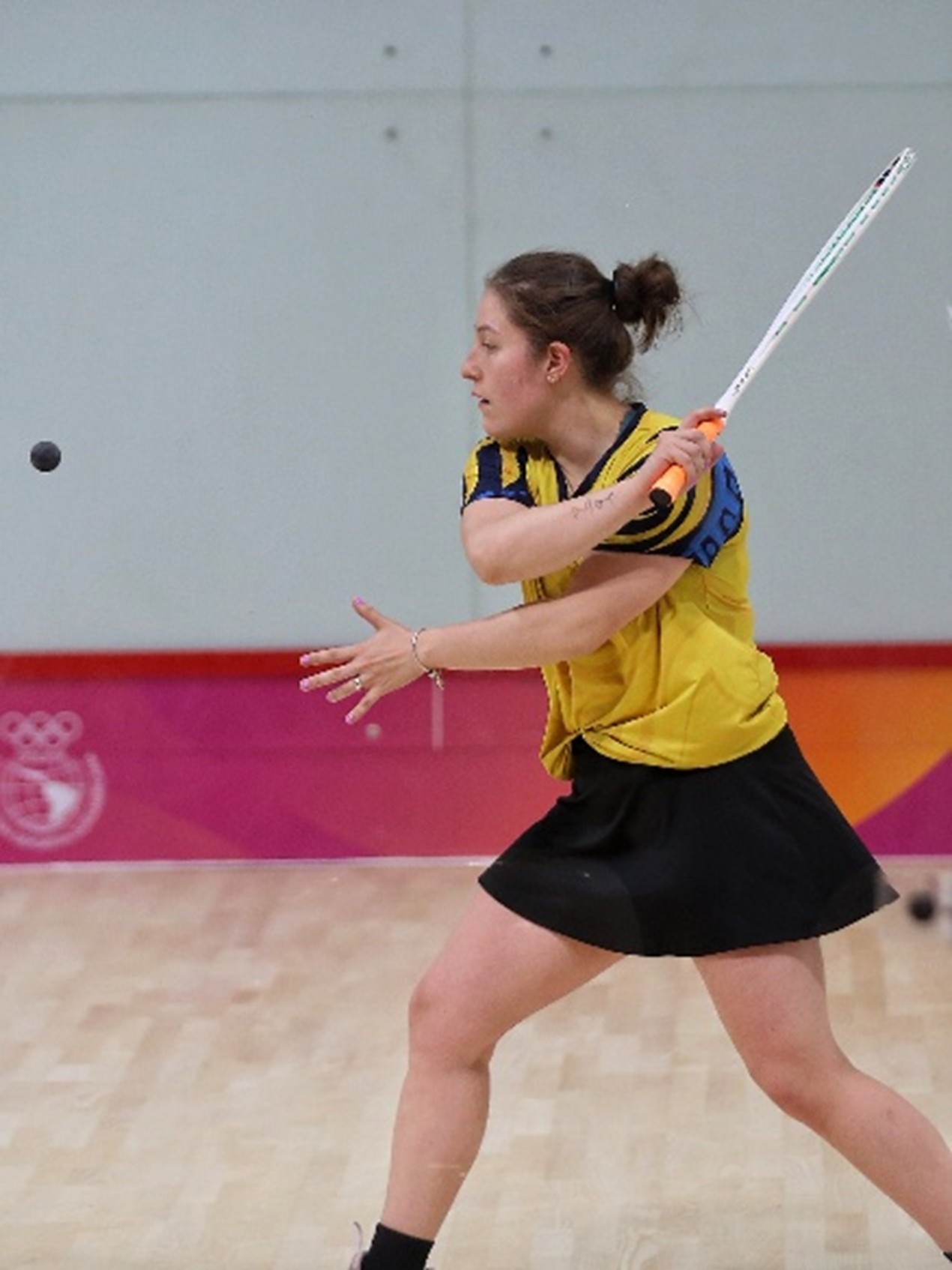 María Paula Tovar, en squash, logró el último oro de Bogotá en los Juegos Suramericanos. Foto cortesía COC.