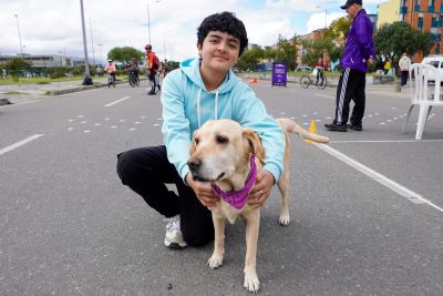 Mascota en Ciclovía