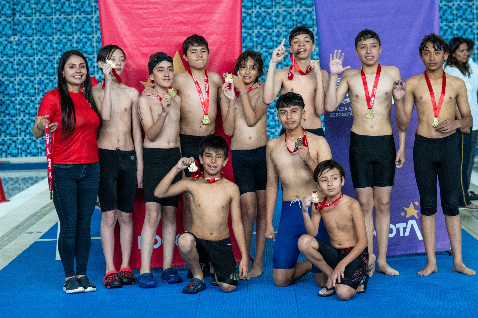 Los chicos de natación se gozaron el Festival de Cierre. Foto IDRD.