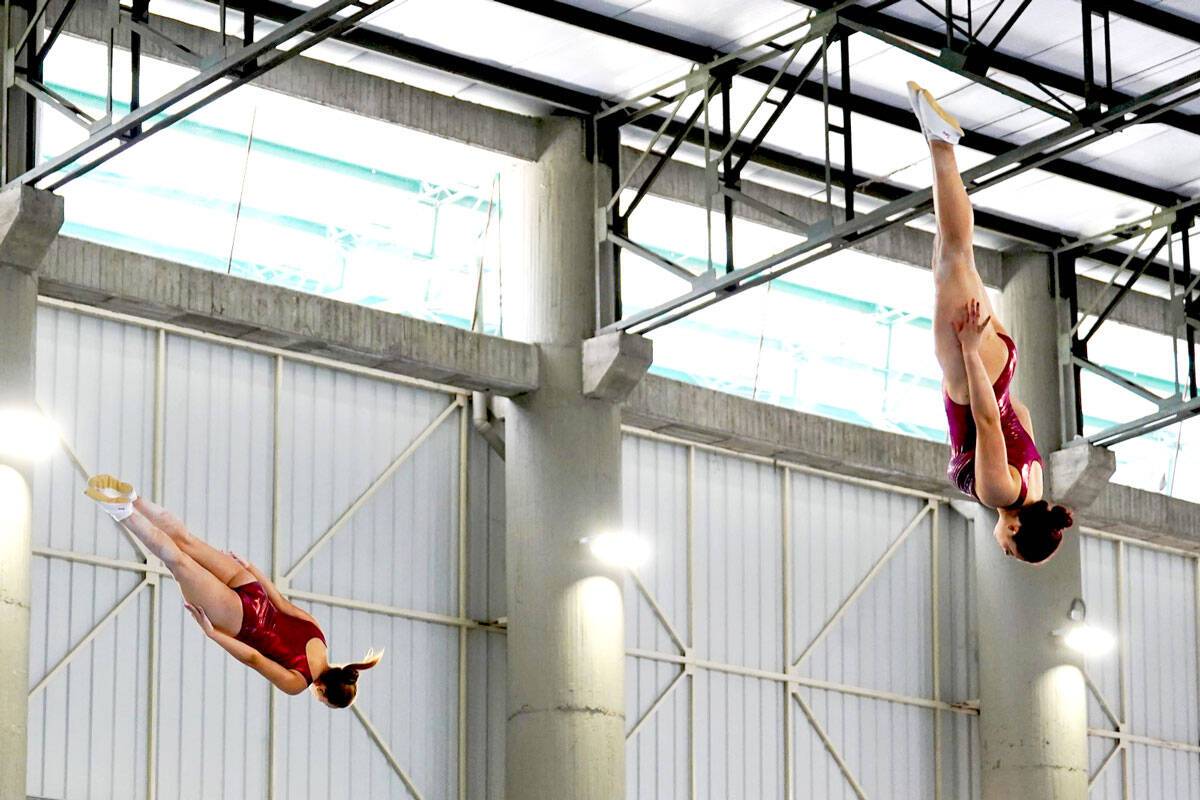 Prueba de Trampolín Sincronizado femenino