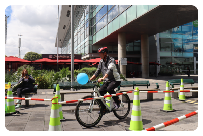 Obstáculos en bicicleta
