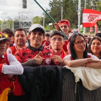 Final del fútbol colombiano en el parque Simón Bolívar