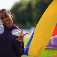 Sexta en el escalafón mundial de salto largo, Natalia Linares, del Equipo Bogotá, se estrena este sábado en la Liga Diamante de Atletismo en la parada de Shangai, China. Foto IDRD.