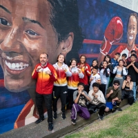 Bogotá rindió homenaje a Valeria Arboleda con un mural en el Parque Polideportivo Las Cruces