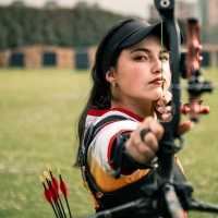 Concentración plena apuntando al podio. Isabella Forero Martínez, primera medalla del Equipo Bogotá en los Juegos Centroamericanos y del Caribe 2026. Foto archivo IDRD.