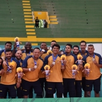 Selección Colombia de voleibol sentado, masculino, que fue subcampeona y medalla de plata en los II Juegos Parasuramericanos Valledupar 2026. Foto cortesía CPC.