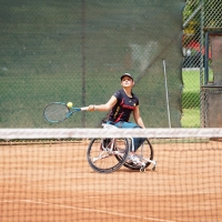 Paula Michelle López está en el Mundial de Tenis en silla de ruedas por equipos en Estados Unidos. Foto IDRD.