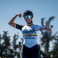 La mejor patinadora del mundo, Gabriela Isabel Rueda Rueda, del Equipo Bogotá, será la abanderada de Colombia en los Juegos Suramericanos, y va por tres medallas de oro. Foto IDRD.