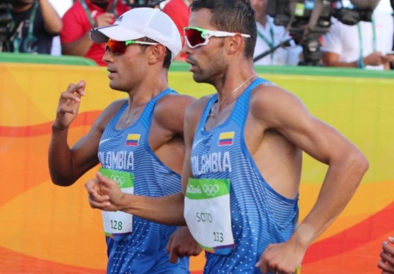 eider arevalo y jose montaña corriendo
