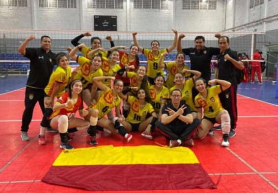 formación de jugadoras de voleibol