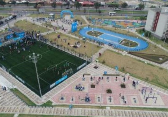 Vista aérea del parque El Taller - El Ensueño
