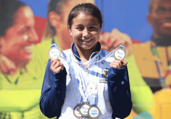 Sofía Lesmes y sus medallas