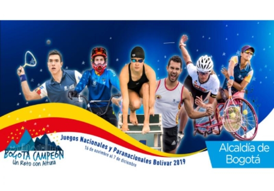 Flyer de los Juegos Nacionales y Paranacionales Bolívar 2019