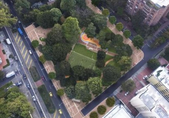 Vista aérea del parque japón